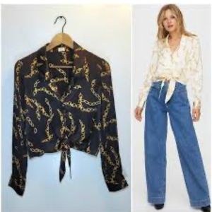 Wilfred tie-front blouse